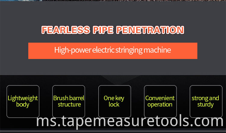 Threading tube Threading elektrik tersembunyi mudah alih tarik wayar Mesin tali elektrik peranti